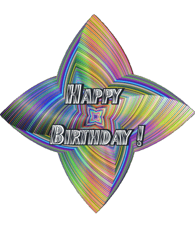 018 Fondo transparente Abstract - Geometric Happy Birthday Inglés Mensajes 