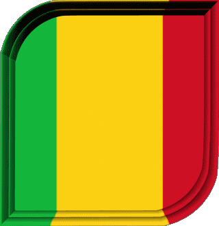 Quadrato Mali Africa Bandiere 