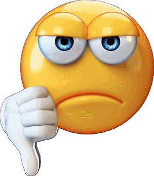 Cattivo  Pollice verso il basso Emoticon Messagi 