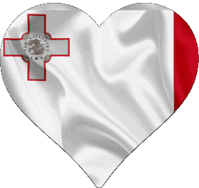 Corazón Malta Europa Banderas 