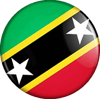 Round Saint Kitts and Nevis America Flags 