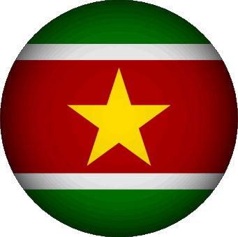 Round Suriname America Flags 