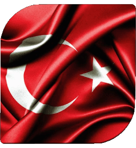 Square Turkey Asia Flags 