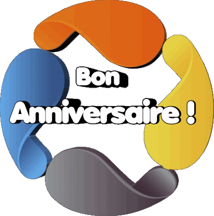 011 Transparent Background Abstrait - Géométrique Bon Anniversaire French Messages 