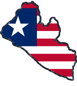 Map Liberia Africa Flags 