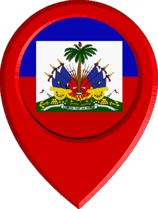Epingle de Localisation Haïti Amériques Drapeaux 