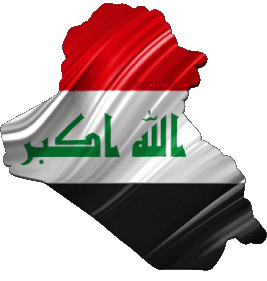 Carte Iraq Asie Drapeaux 