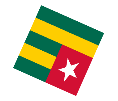 Sphere - Cube Togo Africa Flags 