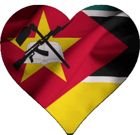Corazón Mozambique África Banderas 