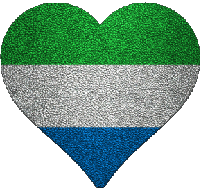 Heart Sierra Leone Africa Flags 