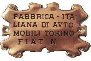 1889-1889 Logo Fiat Coche Transporte 