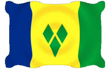 Welligkeit St. Vincent und die Grenadinen Amerika Fahnen 