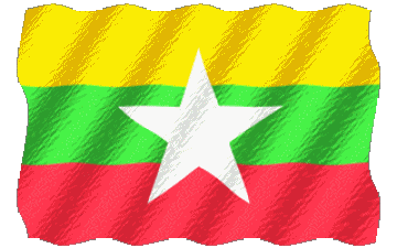 Ondulation Birmanie Asie Drapeaux 