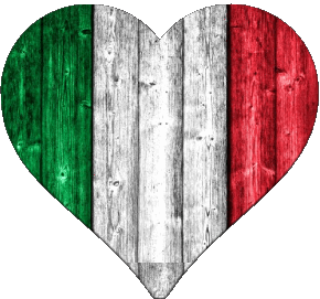 Coeur National Italie Europe Drapeaux 