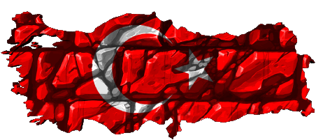 Carta Geografica Turchia Asia Bandiere 