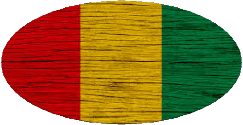 Ovale 01 Guinée Afrique Drapeaux 