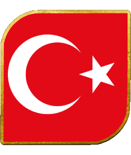 Square Turkey Asia Flags 