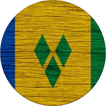 Rond Saint Vincent et les Grenadines Amériques Drapeaux 