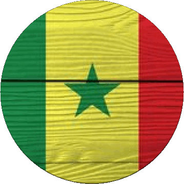 Tondo Senegal Africa Bandiere 