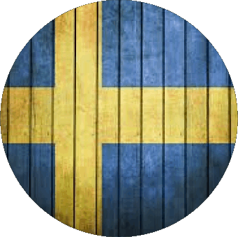 Round Sweden Europe Flags 