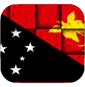 Carré Papouasie-Nouvelle-Guinée Océanie Drapeaux 