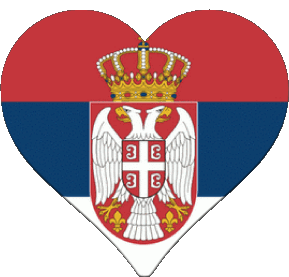 Corazón Serbia Europa Banderas 