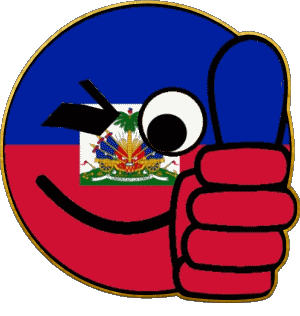 Smiley - OK Haiti Amerika Fahnen 