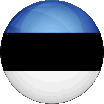 Rond Estonie Europe Drapeaux 