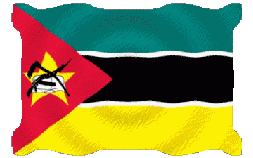 Ondulación Mozambique África Banderas 