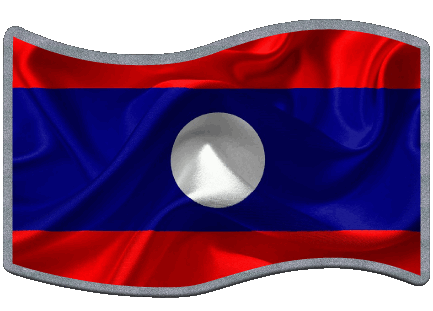 Rectangle Laos Asie Drapeaux 