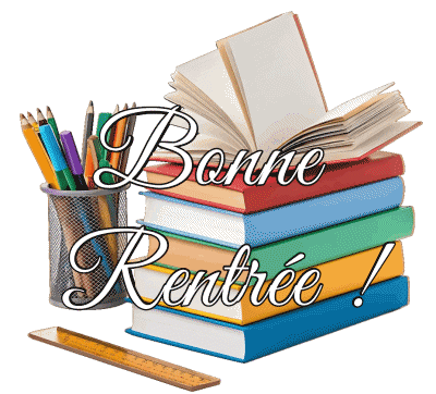 016 Sfondo trasparente Bonne Rentrée Francese Messagi 