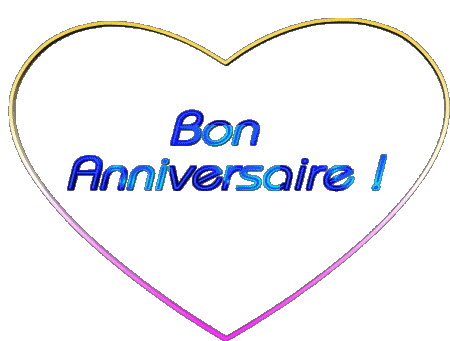 001 Coeur Bon Anniversaire Français Messages 