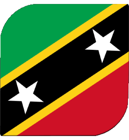 Quadrato Saint Kitts e Nevis America Bandiere 