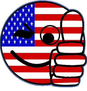 Smiley - OK U.S.A - National Amerika Fahnen 