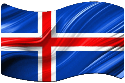 Rectangle Islande Europe Drapeaux 