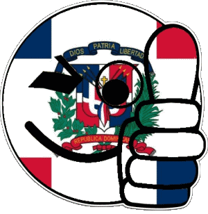 Faccina - OK Repubblica Dominicana America Bandiere 
