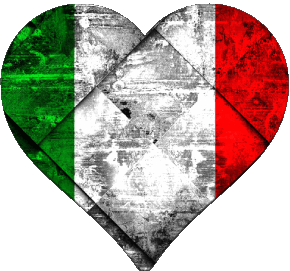 Herz National Italien Europa Fahnen 