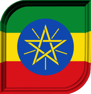 Plaza Etiopía África Banderas 