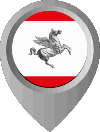 Location Pin Toscana Italy Europe Flags 