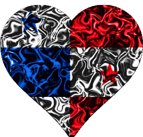 Corazón Panamá América Banderas 