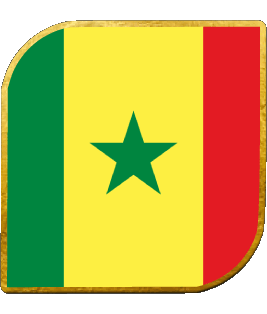 Square Senegal Africa Flags 