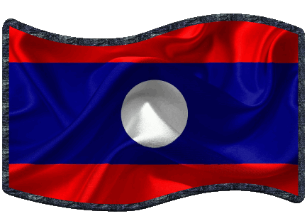 Rectangle Laos Asie Drapeaux 