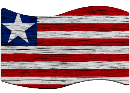 Rettangolo Liberia Africa Bandiere 
