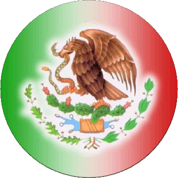 Tondo Messico America Bandiere 