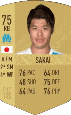 Hiroki Sakai Japon F I F A - Joueurs Cartes Jeux Vidéo Multi Média 