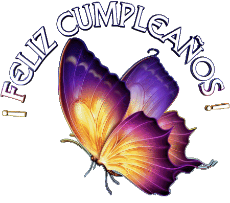 001 Transparenter Hintergrund Mariposas Feliz Cumpleaños Spanisch Nachrichten 