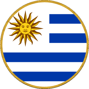 Tondo Uruguay America Bandiere 