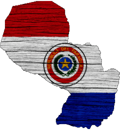 Carte Paraguay Amériques Drapeaux 