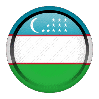 Rond - Anneaux Ouzbékistan Asie Drapeaux 