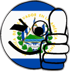 Smiley - OK Salvador America Flags 